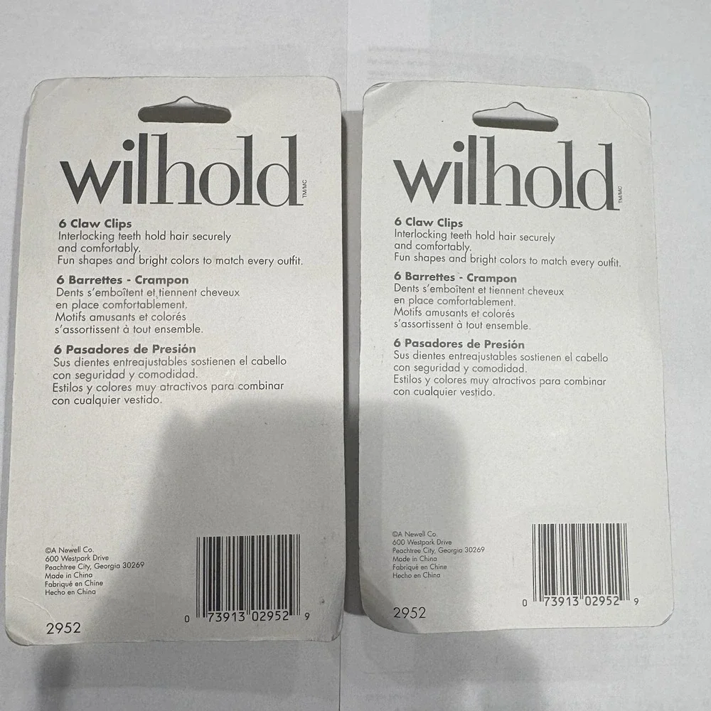 Rare Vintage Wilhold Stay Tight Hair Clips 2952 90s 80s NOS Multicolor Lot Of 12